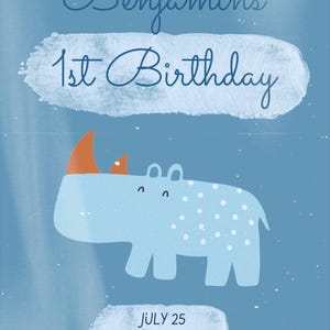 Digital children’s birthday party invitation