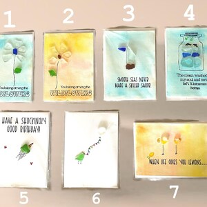Blanco wenskaart strandglas 5 x 7