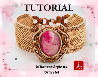 Wire Wrap Armband Tutorial: Schmuckherstellung im Mailänder Stil #2 (PDF Digital Download)