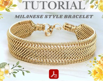 Tutorial per bracciale milanese: schema fai da te per intrecciare il filo metallico (download digitale PDF)