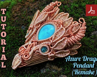 Wire Wrap Azure Dragon Pendant Remake Tutorial: DIY Jewelry Guide (Digital Download)