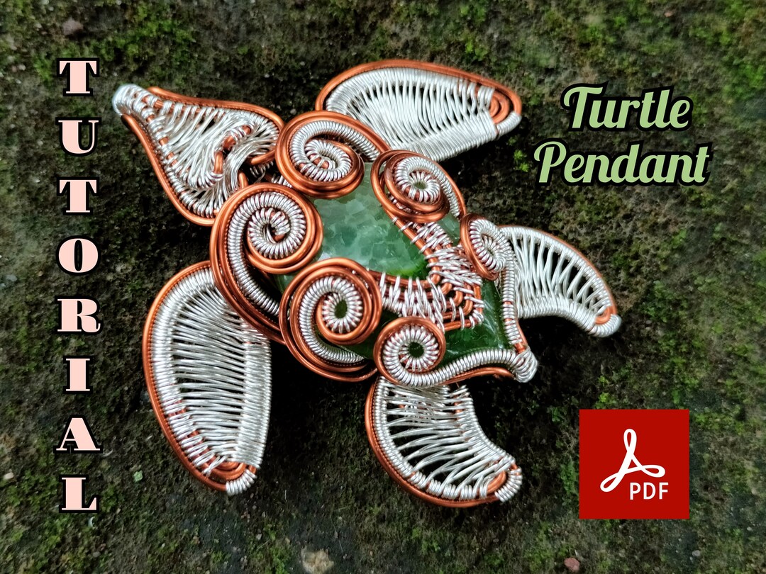 Wire Wrap Turtle Pendant #2 Tutorial: DIY Jewelry Course (digital ...