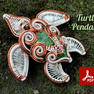 Wire Wrap Turtle Pendant #2 Tutorial: DIY Jewelry Course (Digital Download)