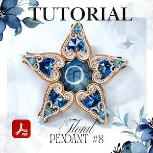 Tutoriel sur le pendentif fleur en fil métallique : cours de fabrication de bijoux à faire soi-même (téléchargement numérique)
