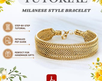 Milanese Bracelet Tutorial: DIY Wire Weaving Pattern (PDF Digital Download)