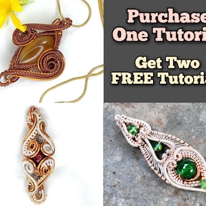Wire Wrap Pendant Tutorial Bundle: 3 DIY Jewelry Making Courses (PDF Download