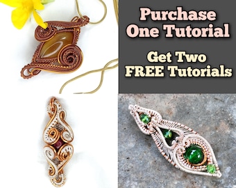 Wire Wrap Pendant Tutorial Bundle: 3 DIY Jewelry Making Courses (PDF Download