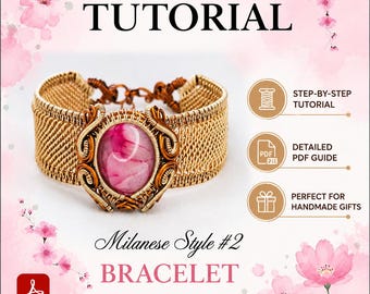 Wire Wrap Bracelet Tutorial: Milanese Style #2 Jewelry Making (PDF Digital Download)