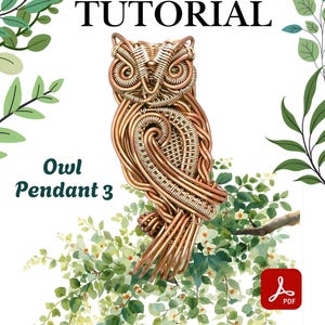 Samouczek dotyczący wisiorka z sową z drutu: Kurs samodzielnego tworzenia biżuterii (do pobrania w wersji cyfrowej)