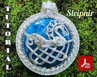 Wire Wrap Sleipnir Pendant Tutorial: DIY Jewelry Making Guide (Digital Download)