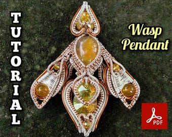 Tutoriel sur l'enroulement du fil avec pendentif guêpe : guide PDF sur la fabrication de bijoux DIY
