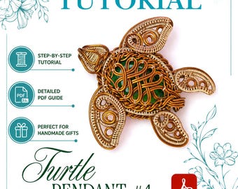 Wire Wrap Turtle Pendant #4 Tutorial: DIY Jewelry Course (Digital Download)
