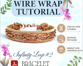 Wire Wrap Bracelet Tutorial: Infinity Loop #2 Pattern, DIY Jewelry Course (PDF Download)