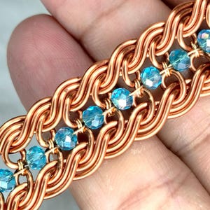 Wire Wrap Bracelet Tutorial: Braided and Beads Pattern, DIY Jewelry Course (PDF Download) image 6