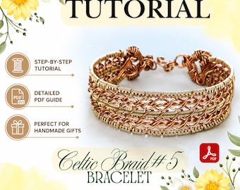 Wire Jewelry Tutorial: Celtic Braid #5 Bracelet DIY Guide (Digital Download)
