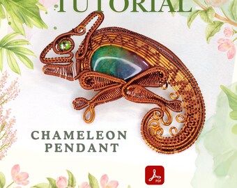 Wire Wrap Chameleon Pendant Tutorial: DIY Jewelry Making (PDF Guide)