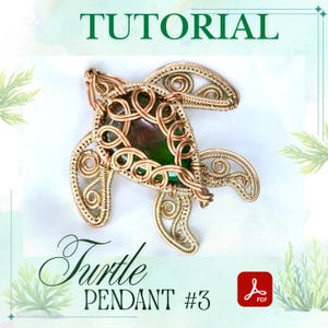 Wire Wrap Turtle Pendant #3 Tutorial: DIY Jewelry Making Course (Digital Download)