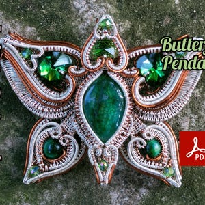 Wire Wrap Butterfly Pendant Tutorial: DIY Jewelry Making (PDF Download)