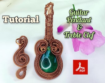 Wire Wrap Guitar Pendant Tutorial: DIY Jewelry Making Guide (Digital Download)