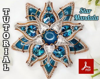 Wire Wrap Tutorial: Star Mandala Pendant DIY Guide (Digital Download)