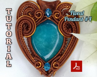Wire Wrap Floral Heart Pendant Tutorial: DIY Jewelry Making (Digital Download)