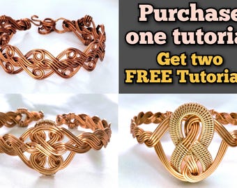 Tutoriel sur un bracelet à enrouler : tresse celtique et noeud Joséphine (téléchargement numérique PDF)