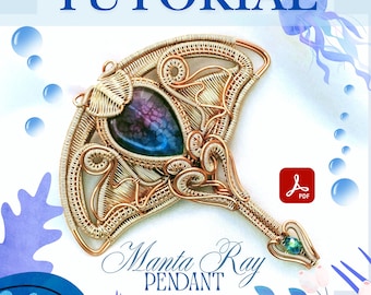 Tutoriel sur le pendentif raie manta enroulé : fabrication de bijoux DIY (téléchargement PDF)