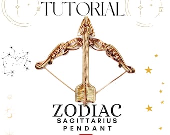 Wire Wrap Sagittarius Zodiac Pendant Tutorial: DIY Jewelry Making Guide (Digital Download)
