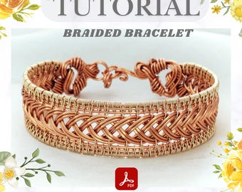 Wire Wrap Braided Bracelet Tutorial: DIY Jewelry Making PDF Course (Digital Download)