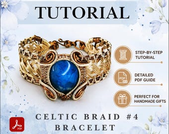 Wire Wrap Bracelet Tutorial: Celtic Braid DIY Jewelry (Digital Download)