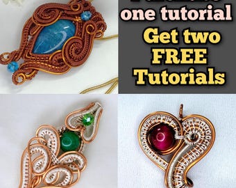 Wire Wrap Jewelry Tutorial: Floral Pendant + 2 FREE (Digital Download)