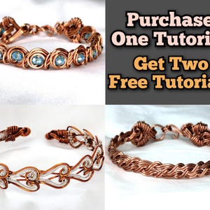 Tutorial per braccialetti con filo metallico: cuore, intrecciato e con perline - Lavoretto fai da te (Download digitale in PDF)