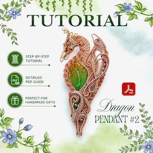Wire Wrap Drachen Anhänger #2 Tutorial: DIY Schmuckherstellung Kurs (Digitaler Download)