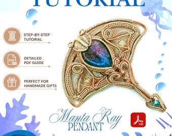 Tutorial per realizzare un ciondolo a forma di manta con la tecnica del wire wrapping: creazione di gioielli fai da te (download PDF)
