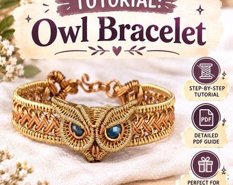 Wire Wrap Tutorial: Owl Bracelet - Jewelry course PDF, DIY Craft
