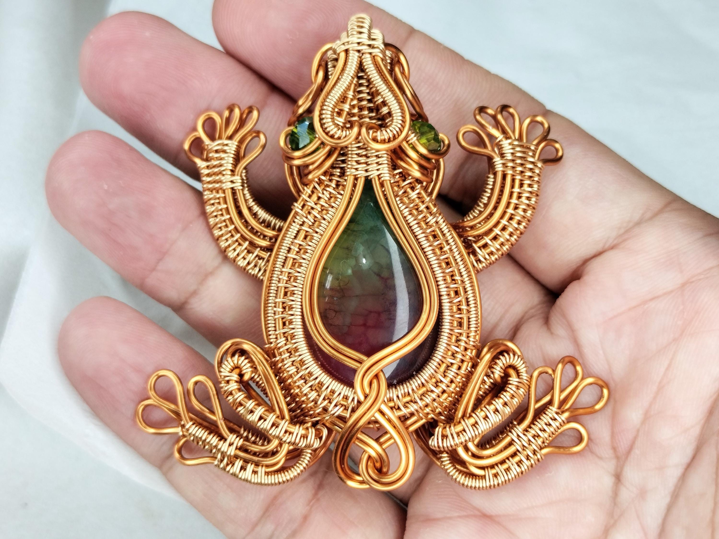 Wire Frog Pattern Wire Wrap Frog Pendant Tutorial: DIY Jewelry Making Guide (PDF Download ...
