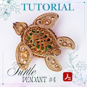 Wire Wrap Schildkröte #4 Anleitung: DIY Schmuckkurs (Digitaler Download)
