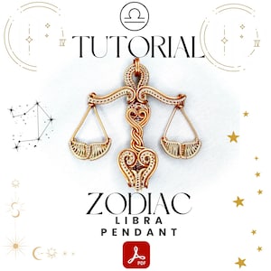 Wire Wrap Tutorial: Libra Zodiac Pendant DIY (Digital Download)