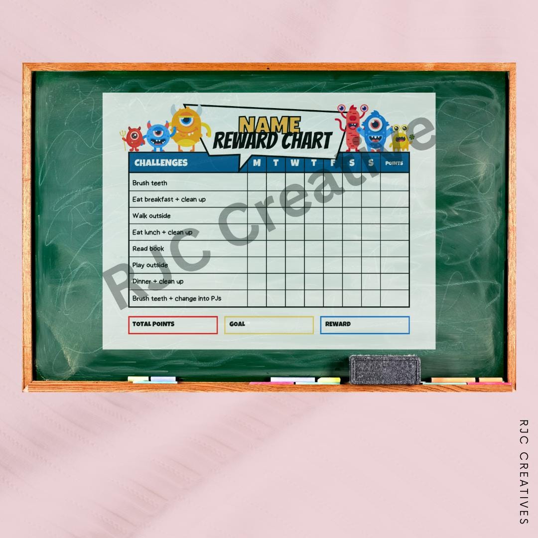 Personalised Rewards Chart - Etsy
