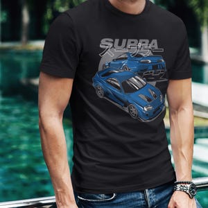 Toyota Supra T-shirt, Blue Supra, Toyota Supra MK5, 2JZ Engine T-shirt, Unisex Graphic T-shirt, Stylish Enthusiast Apparel, JDM
