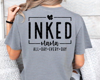 Mamá tatuada, vida de mamá, archivos svg, archivos svg para cricut, sublimación, para pintar, png, dtf