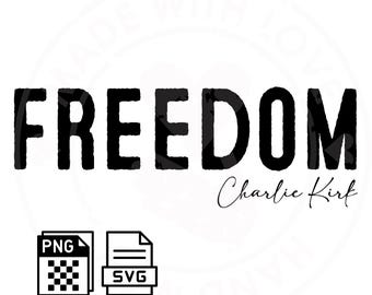 Charlie Kirk Libertad PNG/SVG