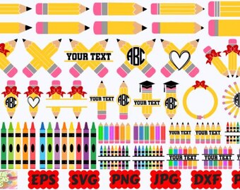 Lápiz SVG / Crayón SVG / Lápiz escolar descarga digital