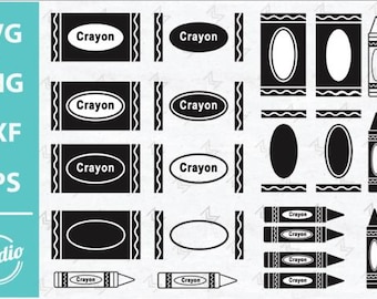 Descarga digital de archivos SVG, PNG y DXF de crayones