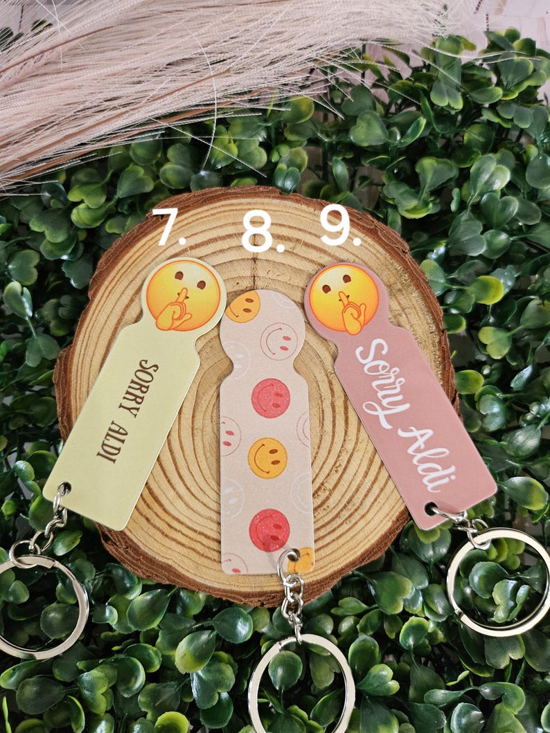 Shopping Cart Keychain, Custom Buggy Cart Coin Keychain, Grocery Cart