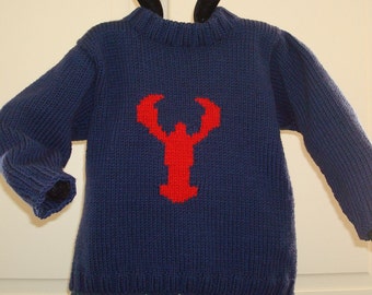 Lobster Childrens Pullover Sweater Pattern