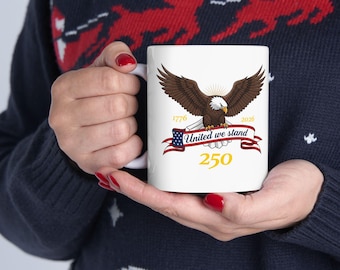 Patriotic Eagle Mug - 11oz & 15oz, Independence Day Gift, Veteran's Day, USA Pride, Coffee Lovers, Home Decor