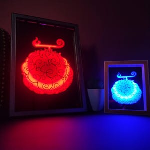 Mera Mera - Mirror Light Box | RGB Wall or Desk Light | Gaming Room Decor | Acrylic Mirror Sign | Personalized Ambient Lamp | Geek Gift