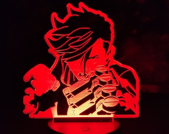 VI desk LED light | League of Legends Arcane inspired | Gift for fans | Streaming Gaming room decor