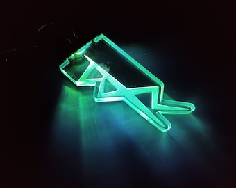 Cyberpunk 2077 Edgerunners LED keychain | Accessory for gamers | Gift for fans | Battery powered or rechargeable